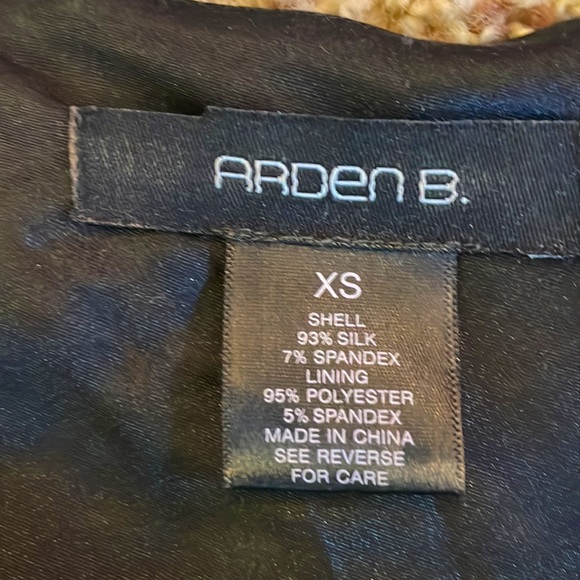 Women’s Arden B. Metallic Leopard Print One Shoulder Dress w Beading Size XS - Picture 3 of 9